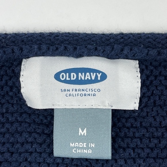 Old Navy Sweater Womens Medium Blue Crew Neck - Picture 2 of 9